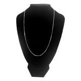 Collar Cadena De Plata Fina Italiana 50cm Por 1mm De Mujer.