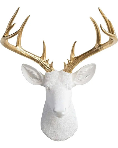 Cabeza De Venado, Taxidermia En Resina, Decoración Pared.