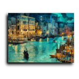 Cuadro Decorativo Canvas Venecia Pintura Ciudad Italia 30x45