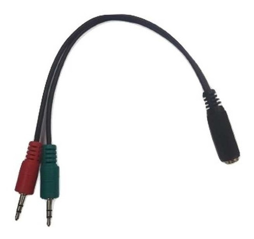 Cable Adaptador Para Celular  A Mic Y Auricular  20 Cm