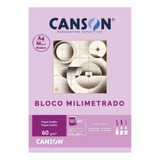 Bloco Papel Canson Milimetrado A4 63g 50 Folhas