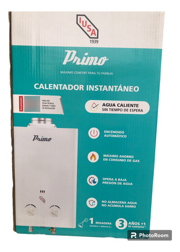 Calentador Instantáneo Iusa Primo Lp-6 1 Servicio