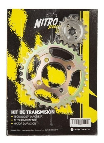 Kit Transmision Piñon Y Corona Nitro Pro Hd Cg 150 Titan