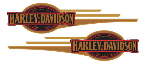 Par Adesivos Tanque Compatível Harley Davidson Custom Adt30 Cor Tanque Harley Davidson Custom