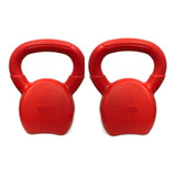 Pesa Rusa Kettlebell Protección Resina 2 Kg Roja ( Par)