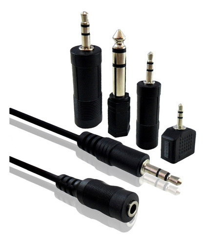 02kit Adaptador P2 Duplo J2 P10 X J10 P2 X J10 Cabo Extensor