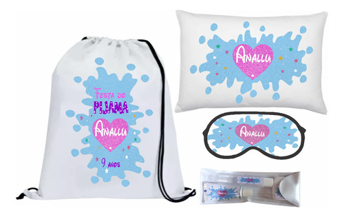 Kit Festa Do Pijama Personalizado - Tema A Escolher