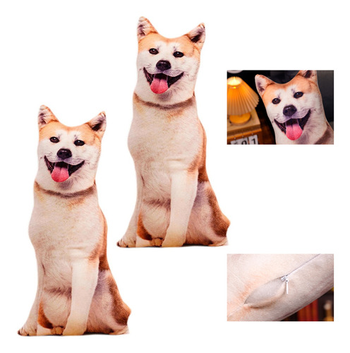 2 Peças De Travesseiro 3d Realista Para Bonecas Para Cães