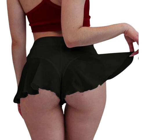 Sexy Minifalda Con Calzon Tipo Short Hotwife Milf