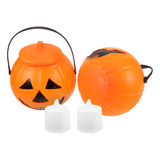 Contenedor Para Caramelos, Forma De Calabaza Brillante, Con