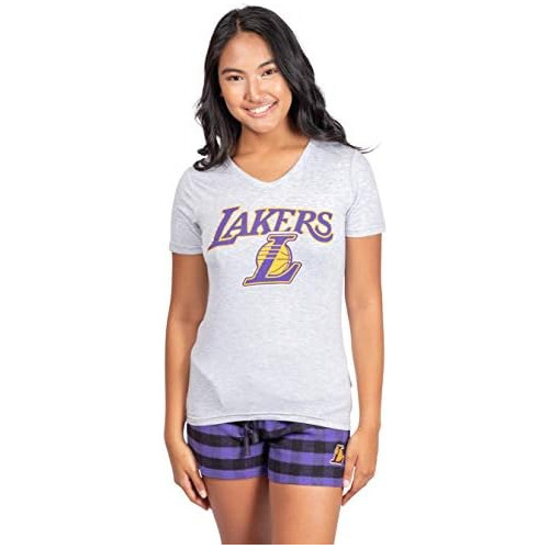 Conjunto De Pijama Suave Mujer De Nba Camiseta Y Pantal...