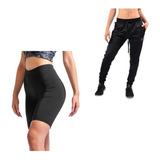 Pantalon Deportivo Mujer Con Puño +calza Biker Urban Luxury