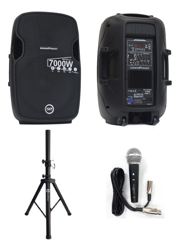 Cabina Activa 15 Soundpower Top Pack Incluye Base+microfono 