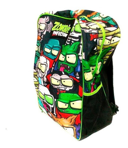 Zombie Infection Mochila Escolar 17 Estampada Negra B17-a