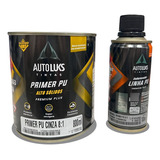 Primer Pu Alto Sólidos Automotivo Cinza 8:1 Autoluks 800 Ml