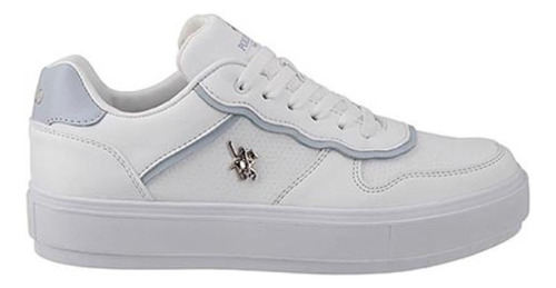 Tenis Dama Polo Club York Team Q136 Blanco Para Mujer Casual