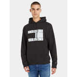 Polerón Hoodie Relaxed Grunge Negro Tommy Hilfiger