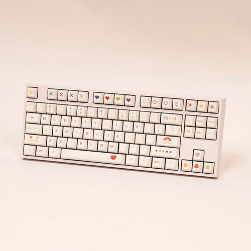 Color Keycaps, Perfil De 127 Teclas, Sublimación Con Tinte P