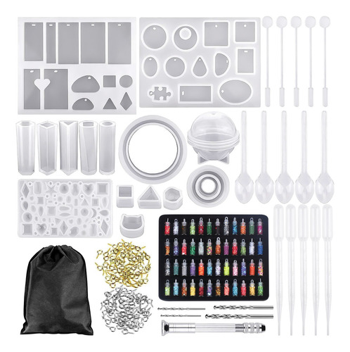 Kit De Moldes De Silicona Para Resina Para Joyas 184 Pzs