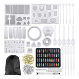 Kit De Moldes De Silicona Para Resina Para Joyas 184 Pzs