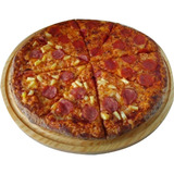 Set 5 Tabla Madera Arte Pizza 30cm C/ranura Y C/log Gratis!