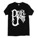 Polera Pearl Jam Logo Blanco Rock Abominatron