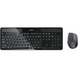 Kit De Teclado Y Mouse Inalámbrico Logitech Solar Mk750 Inglés De Color Negro