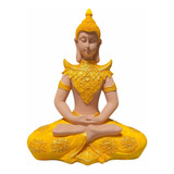 Buda Meditación Color De Yeso 39cm