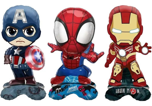 Pack De Globos Aluminio Avengers Superheroes