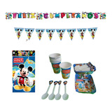 Kit Decoracion Completo Vasos+platos Mickey Mause 12niños