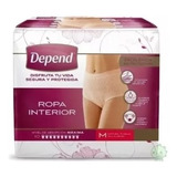 Pañal Depend Para Mujer Talla M Ropa Interior (28 Pzas)