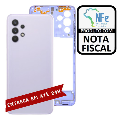 Tampa Fundo Para Galaxy A32 4g + Aro Lateral Botões + Lente