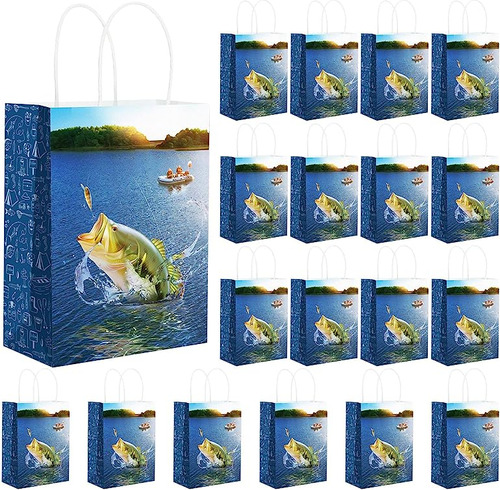 Paquete 18 Gone Fishing Goodie Treats Pesca Torneo Cumpleaño