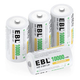 Kit De 4 Pilas Ebl Tamaño D 10000mah