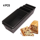 4 Moldes Reposteria Pasteles Rectangular Tarta Desmontables