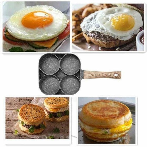 Sartén 4 Agujeros Huevos Hamburguesas Panqueques