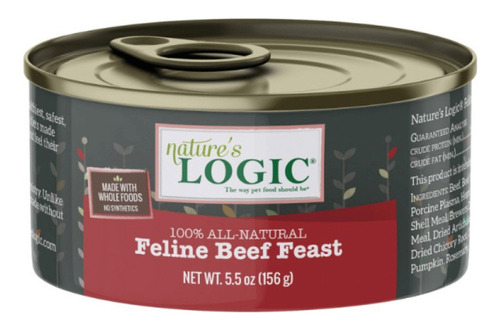 Nature's Logic Canned Beef Gatos 156 Gr