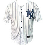 Casaca Beisbol New York Yankees Bordada Adulto Blanca Rayada