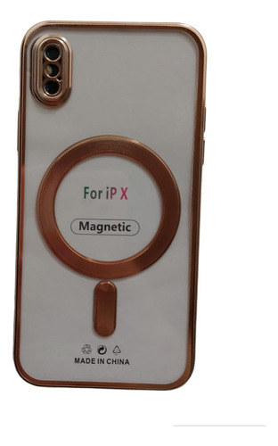 Funda Para iPhone X Magsafe Metalizada Cubre Camara