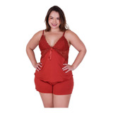 Kit 2 Short Doll Sensual Rendado Linha Noite Qualidade Sexy