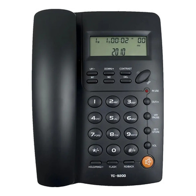 Teléfono fijo Homedesk TC-9200 Negro LCD con manos libres y identificador de llamadas | MercadoLibre