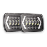 Foco Led De 6x7 Delantero Duo Color, Blanco Ambar  12/24volt