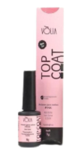 Top Coat Volia Sache Pink 9g Refil Alto Brilho Selante