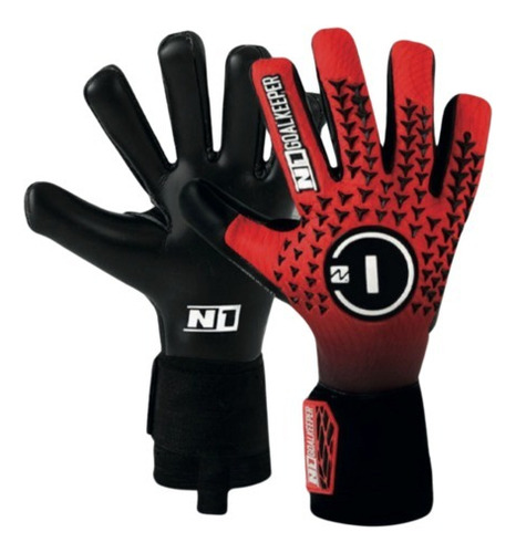 Luva Goleiro Profissional N1 Scorpius Red + Personalização 