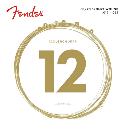 Juego Fender Guitarra Acústicas De Bronce 80\u002F20 .12-52 | MercadoLibre