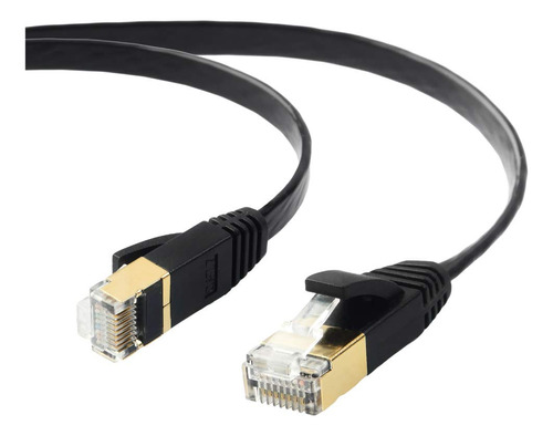 Cable Ethernet A Cat7 3 Metros Plano Negro