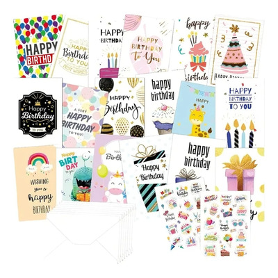 Tarjetas De Felicitación De Feliz Cumpleaños Y Sobres