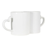 2 Pz Taza Blanca Asa Corazon 11oz Color Make Sublimar Pareja Color Blanco