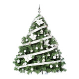 Arbol Navidad Patagonia Xl 1.50mt + Deco Plata Cybermonday