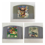 Lote 3 Jogos / Cartuchos Originais Super Mario Nitendo 64